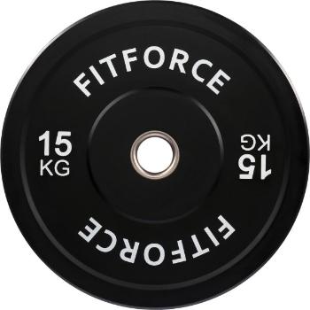 Fitforce PLRO 15 KG x 50 MM Súlyzótárcsa, fekete, méret 15 KG