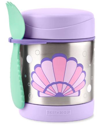 Skip Hop Spark Style Termoska na jedlo s lyžičkou vidličkou Mušle 325 ml 3r+
