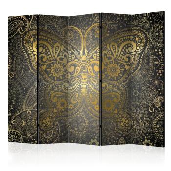 Paraván Golden Butterfly Dekorhome 225x172 cm (5-dielny)