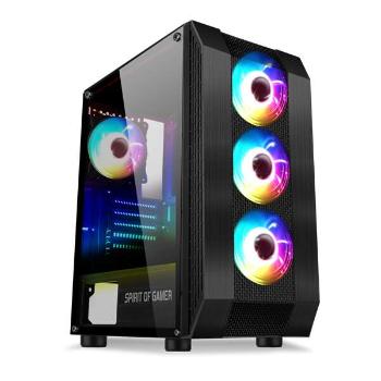 Spirit of Gamer Rogue VI RGB ATX, 1 x USB 3.0, 2 x USB 2.0 fekete...