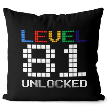 Vankúš Level unlocked (vek: 81, Velikost: 55 x 55 cm)