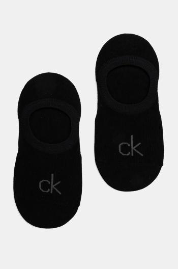 Ponožky Calvin Klein 2-pak dámske, čierna farba, 701228801