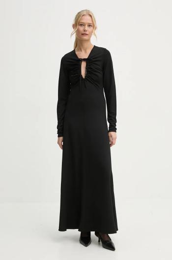 Šaty By Malene Birger DEIJA čierna farba, maxi, áčkový strih, Q71583018