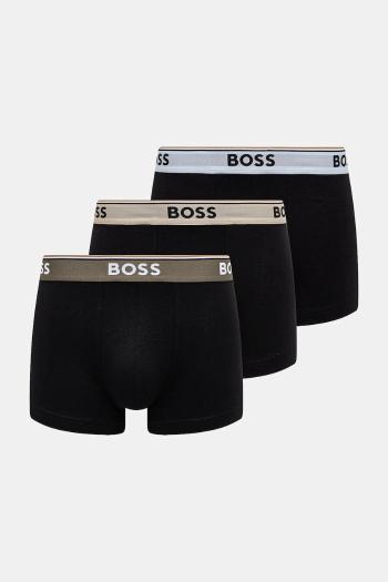 Boxerky BOSS 3-pak pánske, čierna farba, 50531684