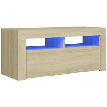 SHUMEE s osvetlením LED dub sonoma 90 × 35 × 40 cm (804322)