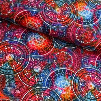 Úplet VISCOSE LYCRA HEAVY Mandala tiles C digital print