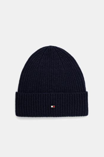 Kašmírová čiapka Tommy Hilfiger tmavomodrá farba, AM0AM13586