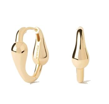 PDPAOLA Štýlové pozlátené náušnice Cycle Hoops Essentials AR01-C83-U
