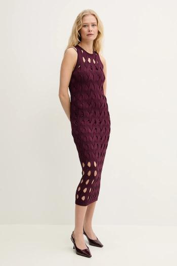Šaty Pinko bordová farba, maxi, priliehavé, 105190 A2LW
