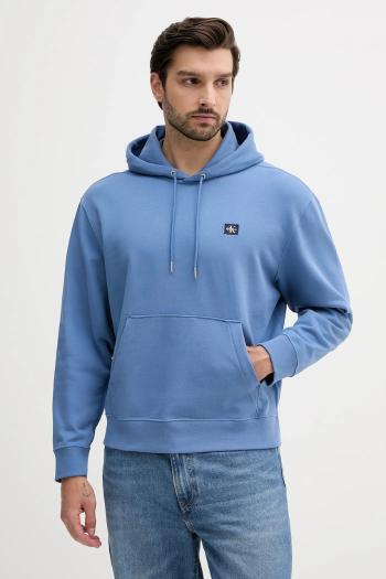 Mikina Calvin Klein Jeans fialová farba, s kapucňou, jednofarebná, LV04RC274G
