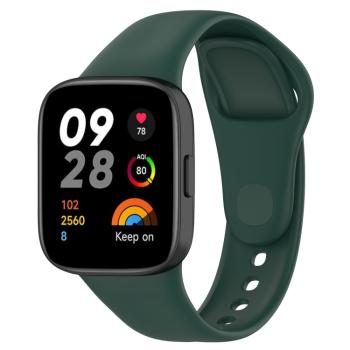 SILICONE Vymeniteľný remienok pre Xiaomi Redmi Watch 3 tmavozelený