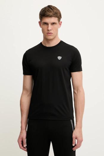 Tričko EA7 Emporio Armani pánske, čierna farba, jednofarebné, PJRGZ.8NPT16