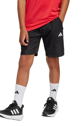 Šortky adidas čierna farba, nastaviteľný pás JD0140