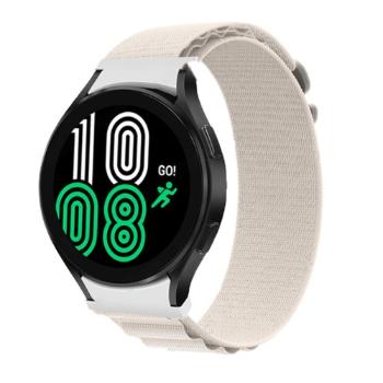 NYLON Remienok pre Samsung Galaxy Watch 5 (40mm / 44mm) 5 Pro 45mm biely