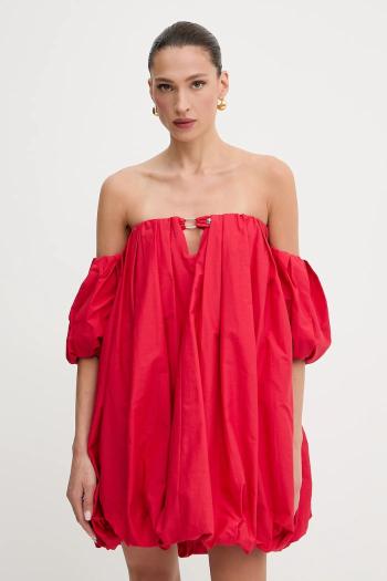 Bavlnené šaty Pinko červená farba, mini, oversize, 105211 A2LD