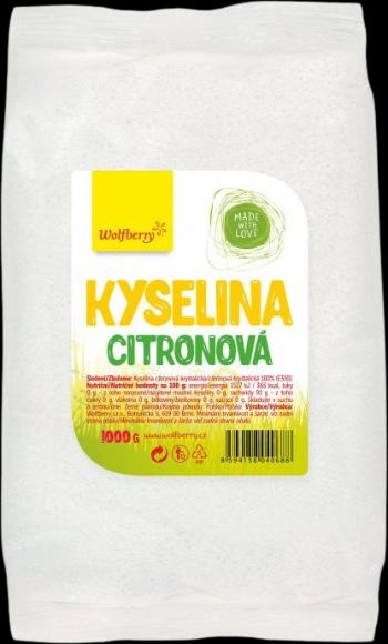 WOLFBERRY Kyselina citrónová vrecko 1000 g