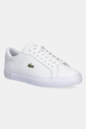 Kožené sandále Lacoste POWERCOURT pánske, biela farba, 49SMA0081
