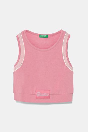 Detský top United Colors of Benetton ružová farba, 3P4ZCH01U