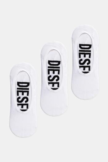 Ponožky Diesel SKM-HIDEPAT-THREEPACK SOCKS 3-pak pánske, biela farba, A17884.0IQAS