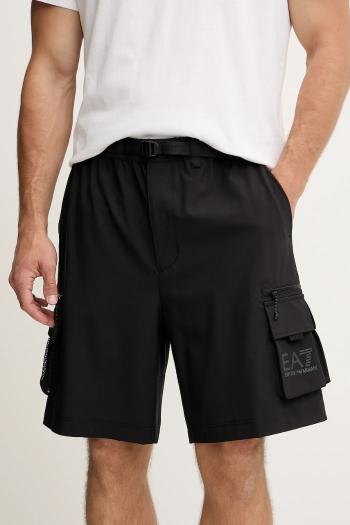 Šortky EA7 Emporio Armani čierna farba, AF13392.7M000135