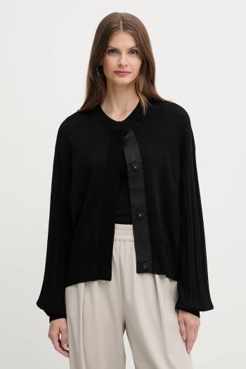 Kardigán Armani Exchange čierna farba, ľahký, XW000762 AF10352