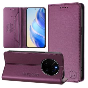 RINA Zaklápacie puzdro pre Honor Magic7 Pro 5G tmavofialové