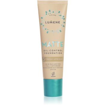 Lumene Matte Oil-Control zmatňujúci make-up SPF 20 odtieň 3 Fresh Apricot 30 ml