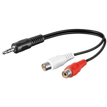 PremiumCord Kábel Jack 3,5 mm-2xCINCH M/F 0,2 m (kjackcinf02)