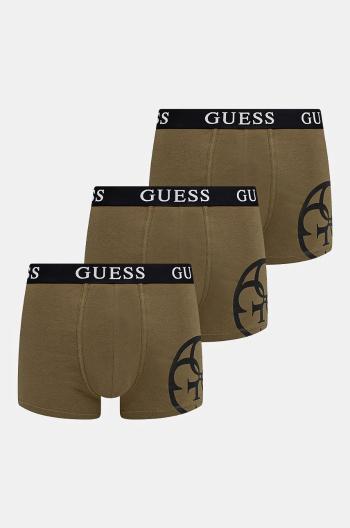 Boxerky Guess 3-pak pánske, zelená farba