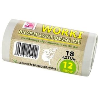 BRATEK pevné ekologické vrecia na odpad 12 l, 18 ks (5906731291920)