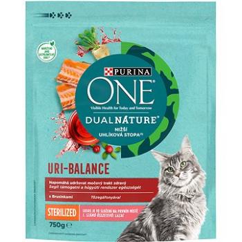 Purina ONE Dual Nature Sterilized Brusnica s lososom 750 g (7613038232539) + ZDARMA Maškrty pre mačky Dentalife