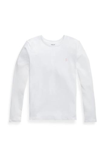 Tričko s dlhým rukávom Polo Ralph Lauren biela farba, 313841122030