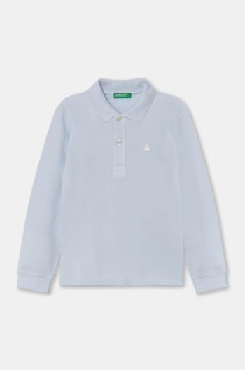 Detská bavlnená košeľa s dlhým rukávom United Colors of Benetton jednofarebná, 3089G3009