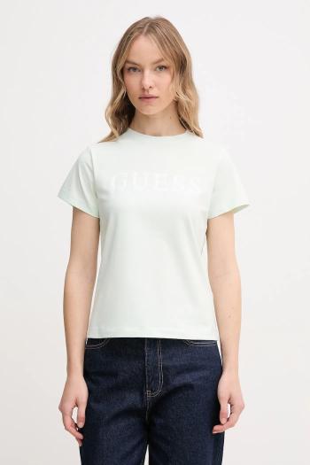 Tričko Guess KAMELIE dámske, zelená farba, V5GI15 J1314
