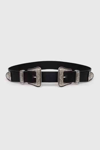 Opasok The Kooples dámsky, čierna farba, AFCE25026K
