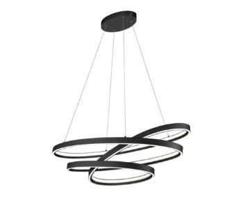 LED závesné osvetlenie Cinque Ciola čierna 377210132