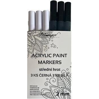 Artmagico akrylový popisovač súprava čierna a biela 2 – 3 mm (275)