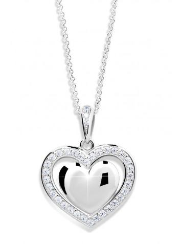 Cutie Jewellery Zlatý prívesok v tvare srdca so zirkónmi Z6305-2405-40-10-X-2
