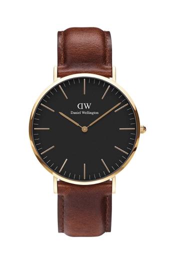 Hodinky Daniel Wellington Classic 40 St Mawes pánske, hnedá farba