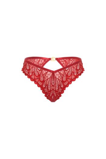 Červené crotchless nohavičky Piper
