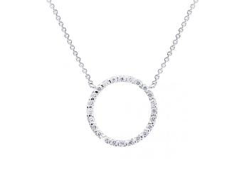 Cutie Diamonds Náhrdelník z bieleho zlata s diamantmi Krúžok DZ6323-40-00-X-2 40 cm