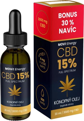 MOVIT ENERGY CBD 15% Full Spectrum konopný olej 20 ml