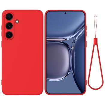 RUBBER Ochranný kryt pre Samsung Galaxy S25 5G červený