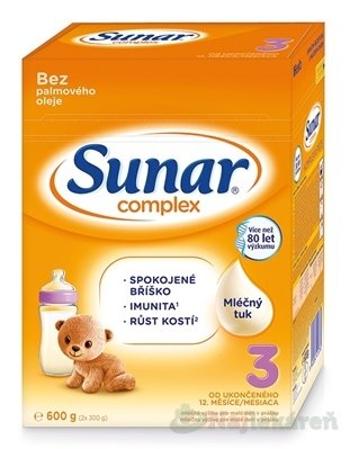 Sunar Complex 3 mliečna výživa (od ukonč. 12. mesiaca) 600g