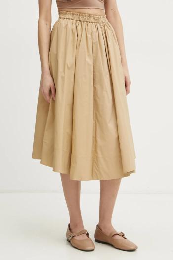 Bavlnená sukňa Forte Forte zelená farba, midi, áčkový strih, 13619.my skirt