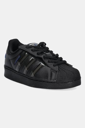 Detské tenisky adidas Originals SUPERSTAR LED LIGHTS čierna farba, JS1291