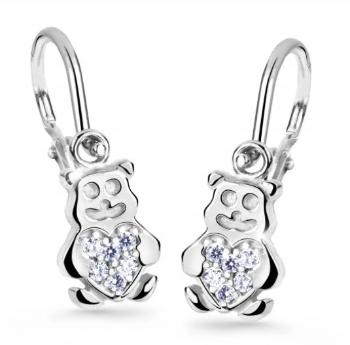 Cutie Diamonds Detské náušnice z bieleho zlata Medvedíky s briliantmi DC2751-10-10-X-2