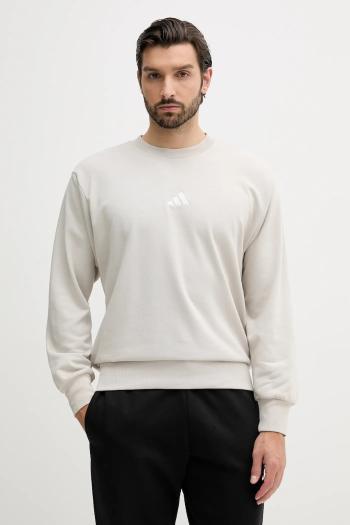 Mikina adidas Feelcozy béžová farba, jednofarebná, IN6087