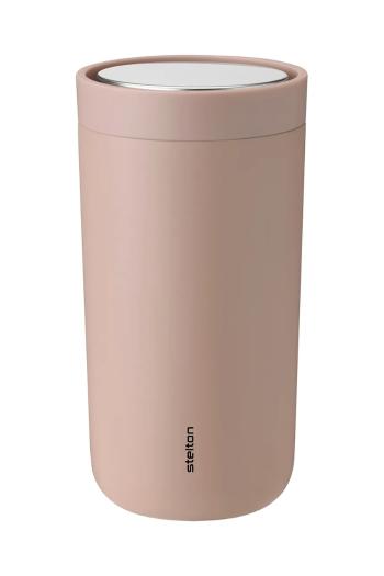 Termo hrnček Stelton To Go Click 200 ml ružová farba