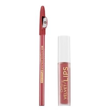 Eveline OH! My Velvet Lips Matt Lip Kit sada na pery pre matný efekt 13 Brownie Biscotti 4,5 ml